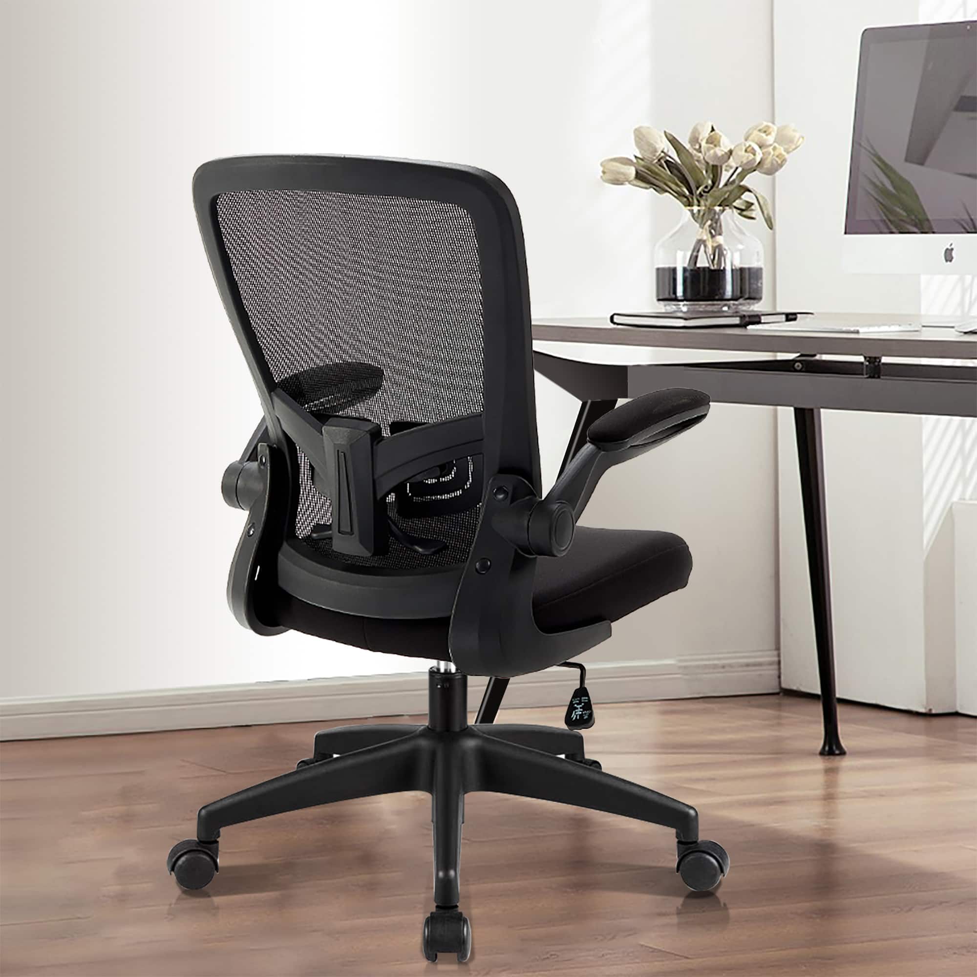 Front. KERDOM - Office Chair for Conference Room - Ergonomic Desk Chair with Adjustable Lumbar Support, Swivel, Tilt, Breathable Mesh - Black.