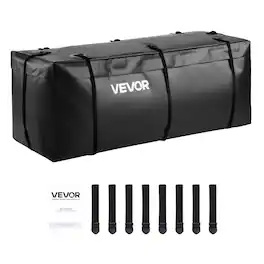 VEVOR - Hitch Cargo Carrier Bag, Waterproof 840D PVC, 46.65 x 20.08 x 19.69 in (12 Cubic Feet), Heavy Duty Cargo Bag - Black