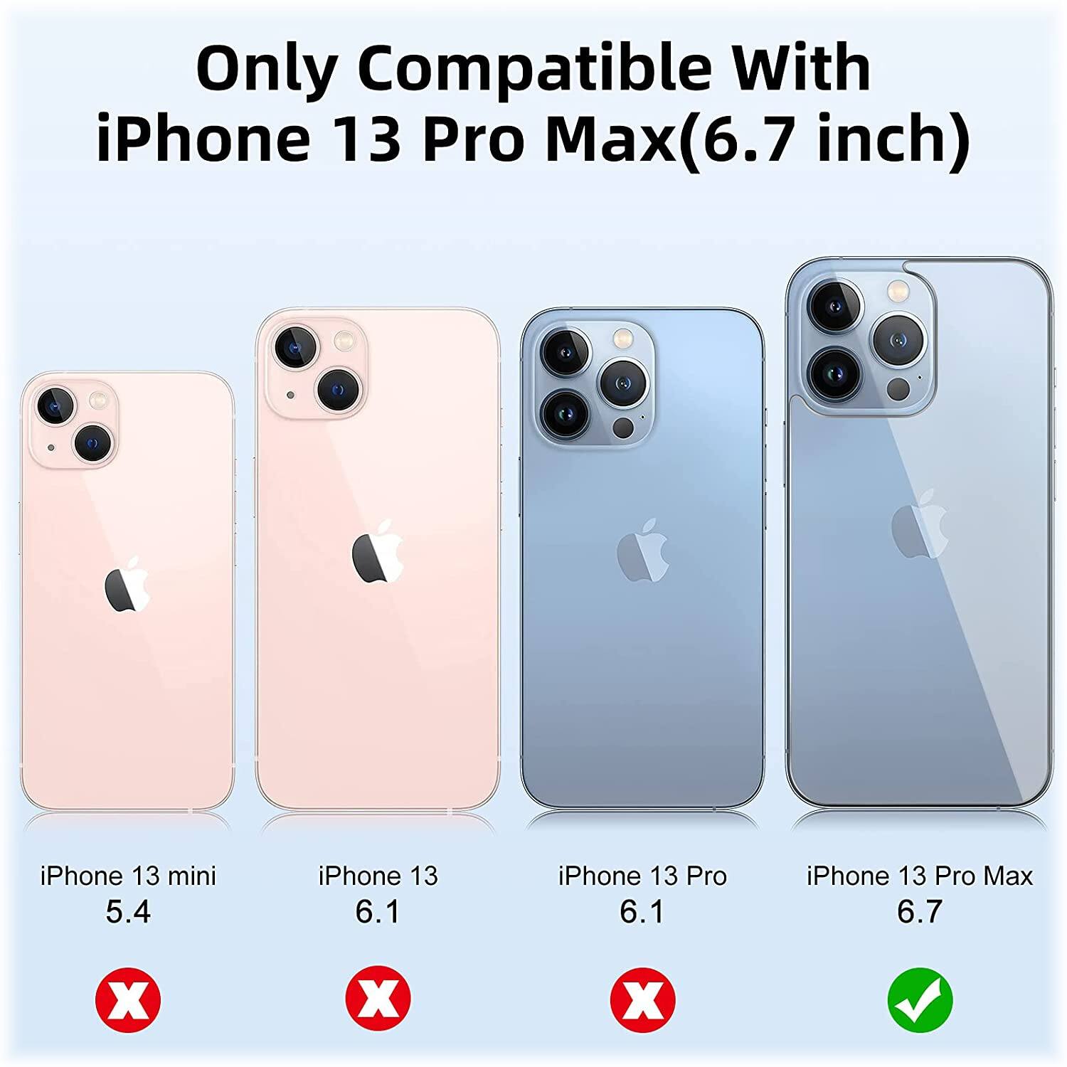 Alt View 15. SaharaCase - ZeroDamage Tempered Glass Rear Housing Protector for Apple iPhone 13 Pro Max (2-Pack) - Clear.