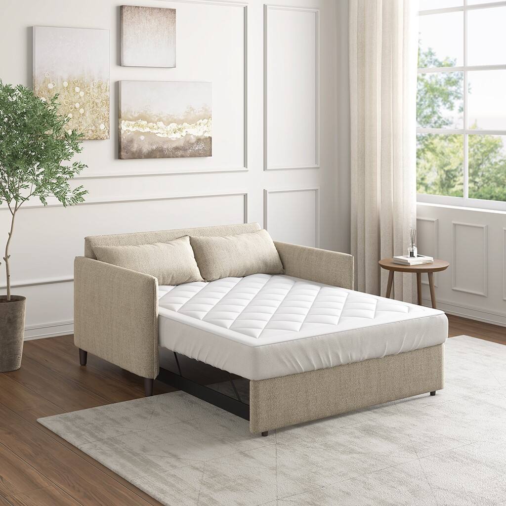 Alt View 1. Gracie Mills - Gracie Mills Valencia Diamond Quilted Waterproof Sofa Bed Mattress Pad - White.