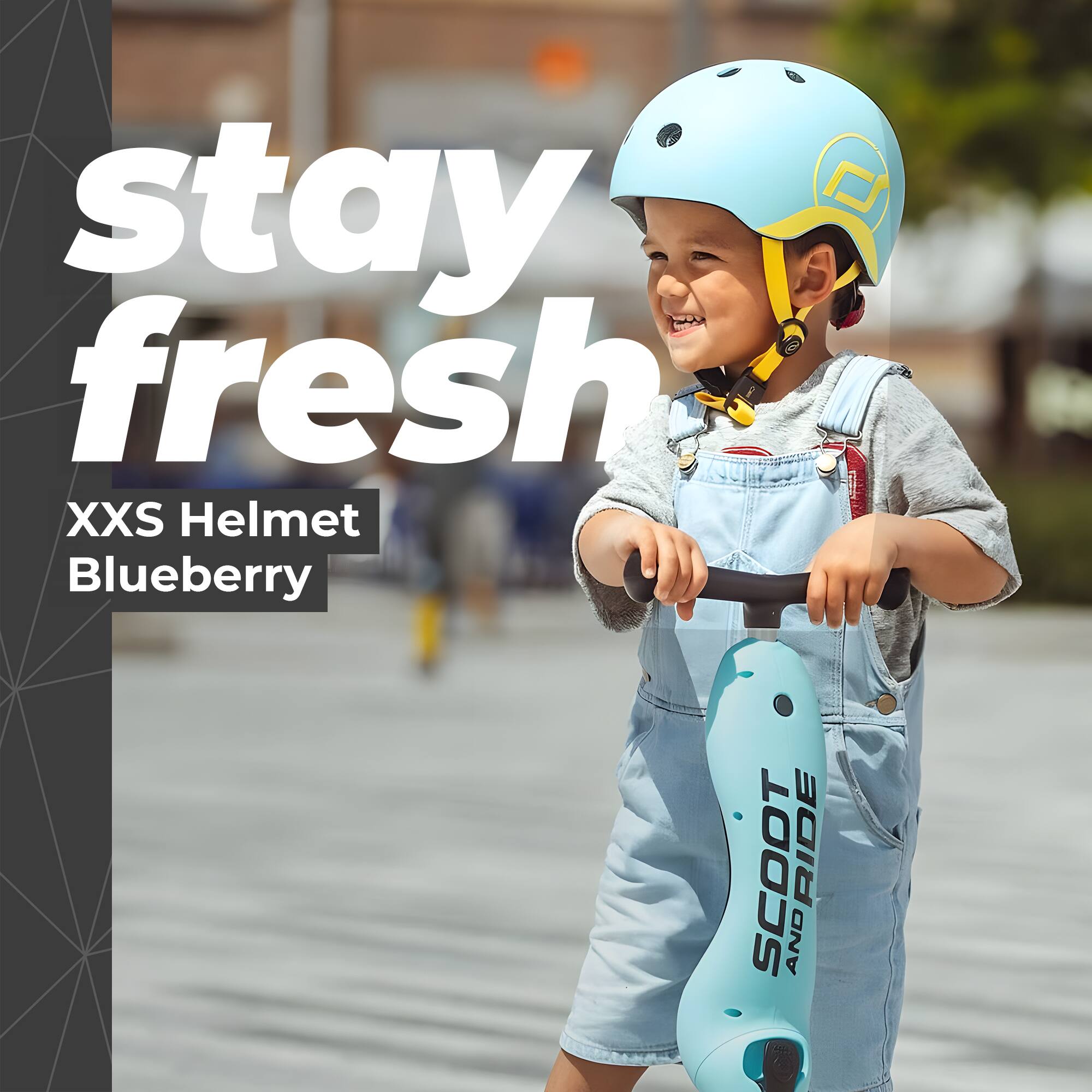 stay fresh  
XXS Helmet Blueberry  
SCOOT AND RIDE