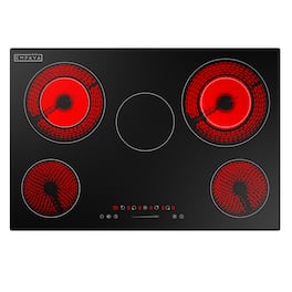 Empava - 30 in. ETL-Certified 5 EGO Heating Elements Electric Radiant Cooktop - Black