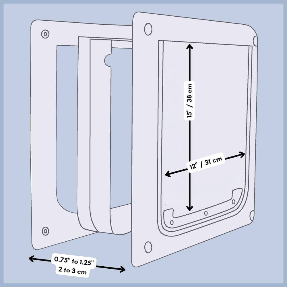 0 cm  
38" / 38 cm  
15" / 31 cm  
0.75" to 1.25"  
2 to 3 cm