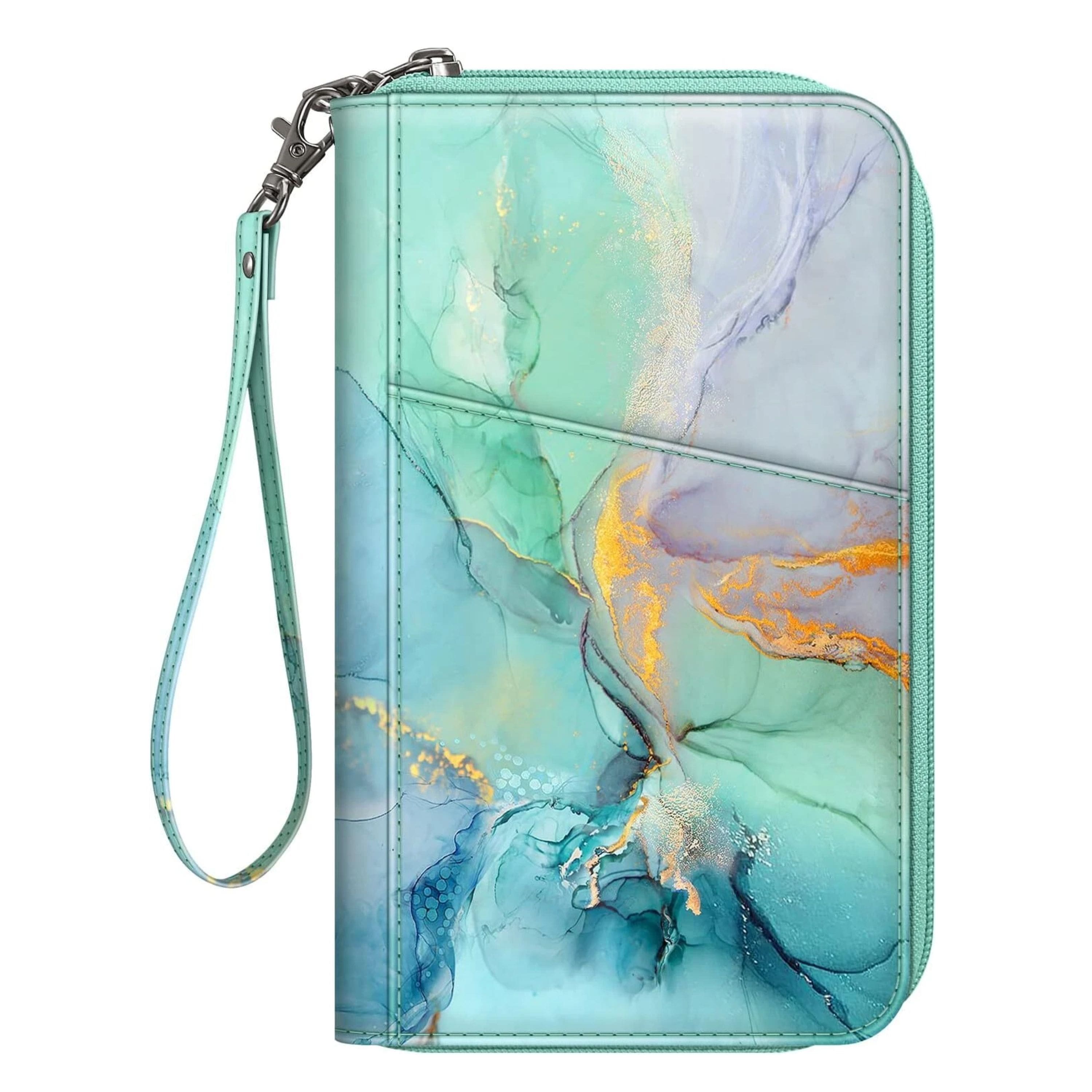 Kitcheniva - RFID Blocking Passport & Credit Cards Multi-Holder Wallet Organizer - Emerald Marble price history on PriceWatchPro