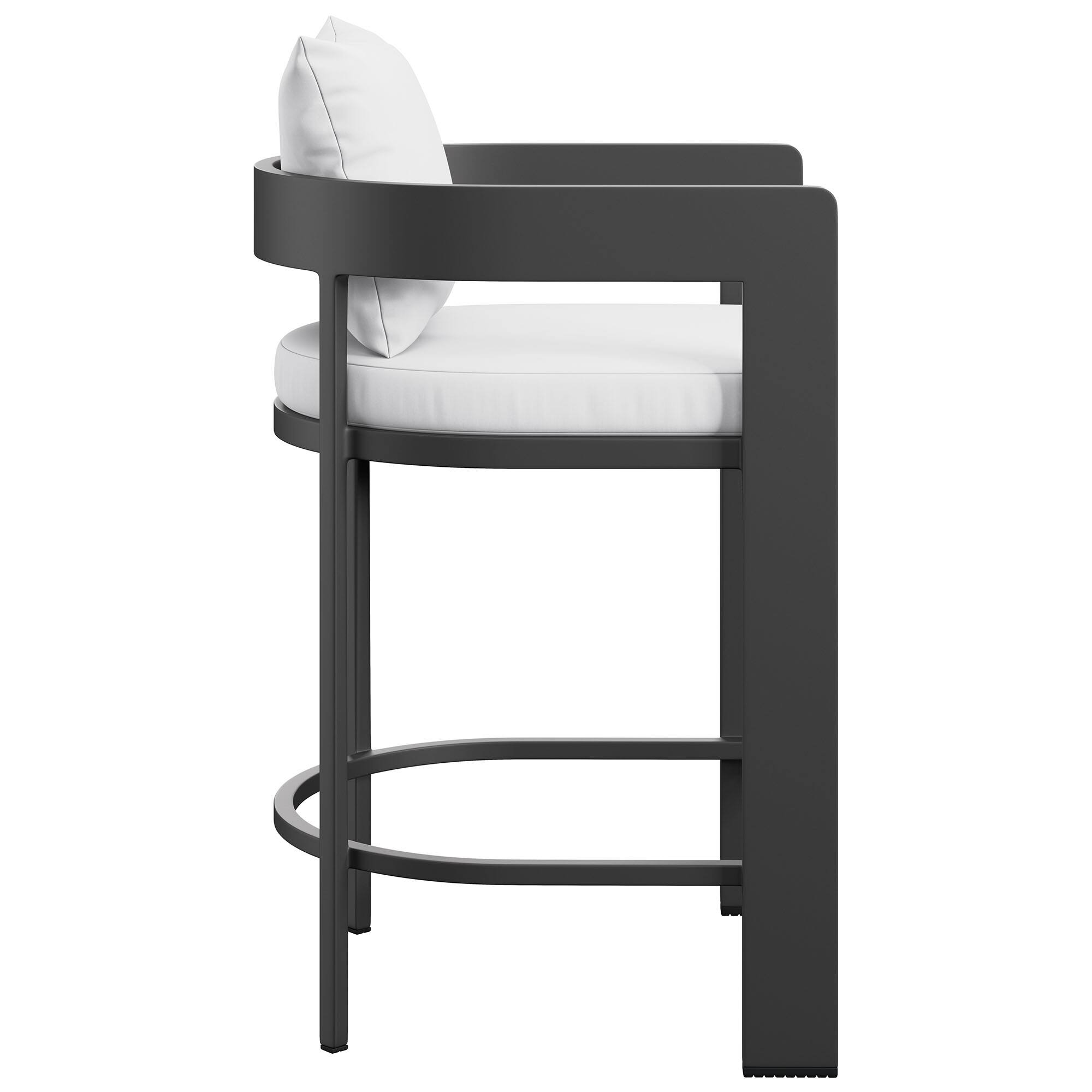 Alt View 2. Modway - Tahoe Outdoor Patio Aluminum Counter Stool by Modway - White.