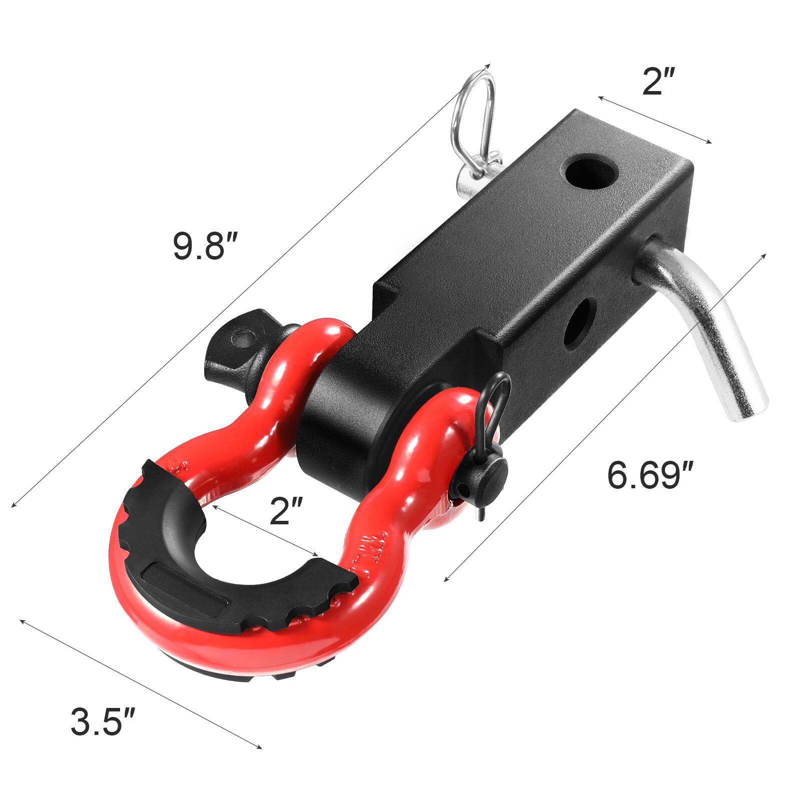 - 2"
- 9.8"
- 2"
- 6.69"
- 3.5"