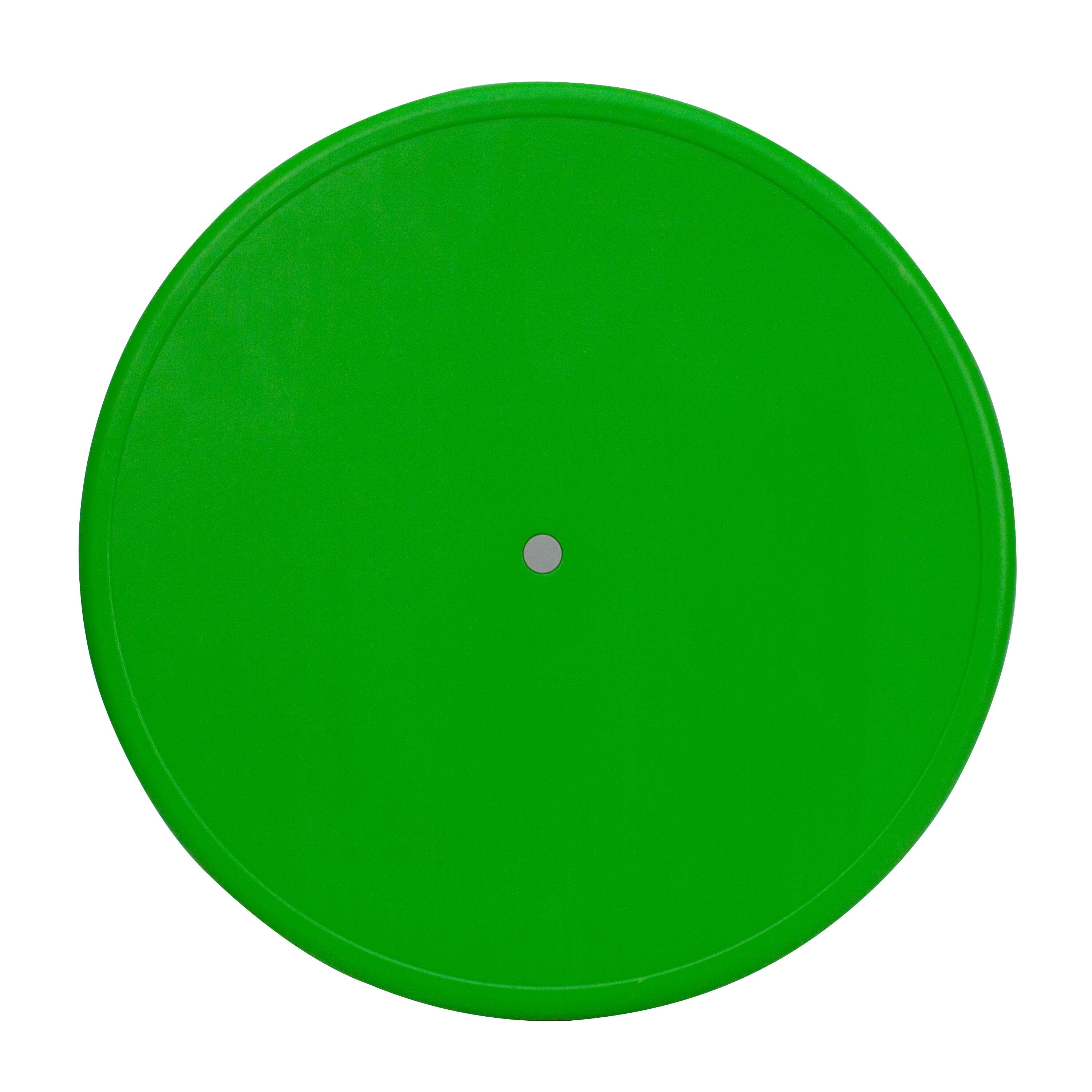 Alt View 2. Emma + Oliver - 33" Round Plastic Height Adjustable Activity Table - Green.