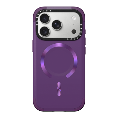 Front. CASETiFY - Force Case MagSafe Compatible for Apple iPhone 18 Pro and 17 Pro Devices - Violet.