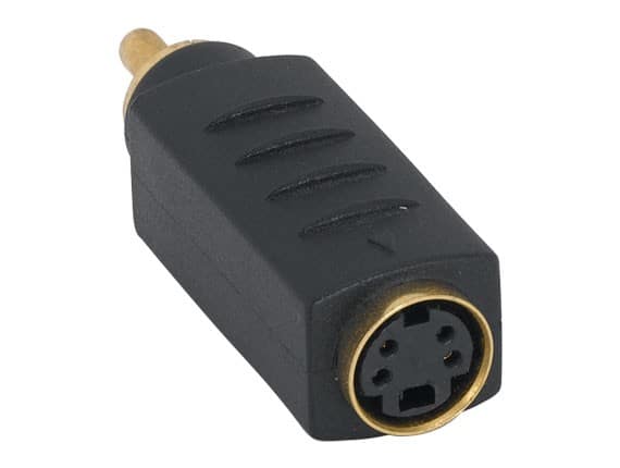 Cable Leader - S-Video Female to RCA Male Gold Plated Adapter - Black