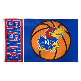 WinCraft - Kansas Jayhawks 3' x 5' Basketball Deluxe Single-Sided Flag - Multicolor