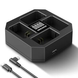 Neewer - 4-Channel NP-FZ100 Charger, 45W PD - Black