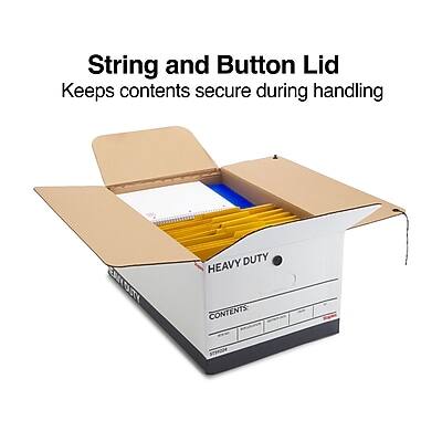 String and Button Lid  
Keeps contents secure during handling  

HEAVY DUTY  

CONTENTS