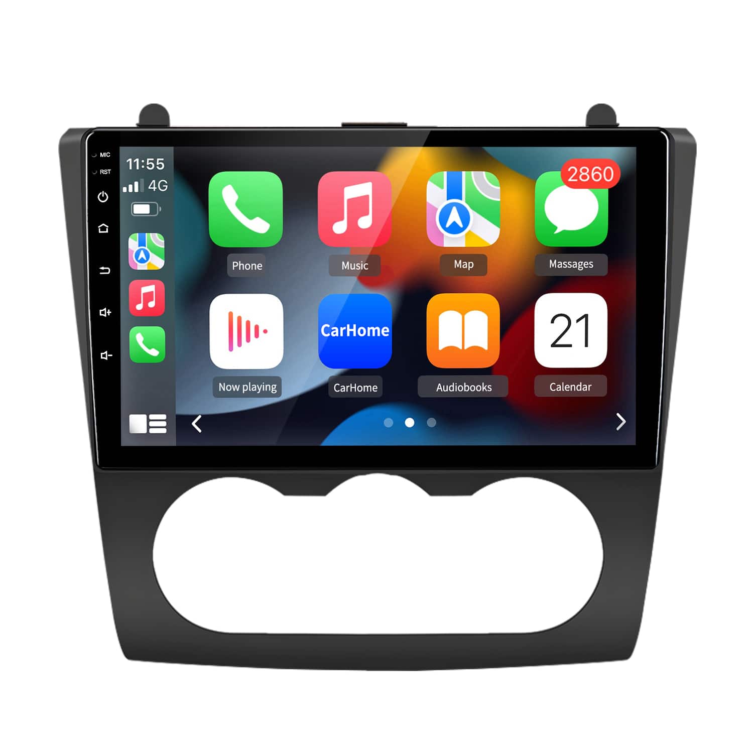 Junsun - For Nissan Altima 2008-2012 9" 8 Core 4+64GB carplay Android 15 Car Stereo Radio GPS Navi FM WIFI RDS SWC DSP BT - Black