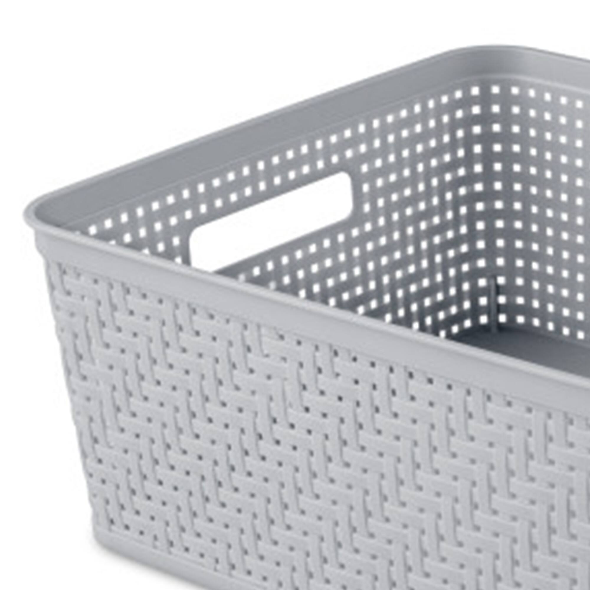 Alt View 5. Sterilite - Sterilite 14'' x 11.5'' x 5'' Woven Rectangular Short Basket Organizer (24 Pack) - Short Basket.