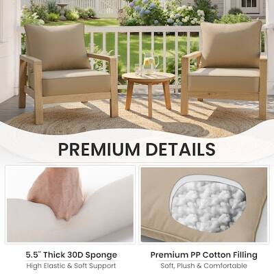 PREMIUM DETAILS

5.5" Thick 30D Sponge
High Elastic & Soft Support

Premium PP Cotton Filling
Soft, Plush & Comfortable