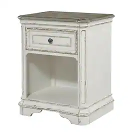 Liberty Furniture Industries - Magnolia Manor 1 Drawer Night Stand in Antique - White