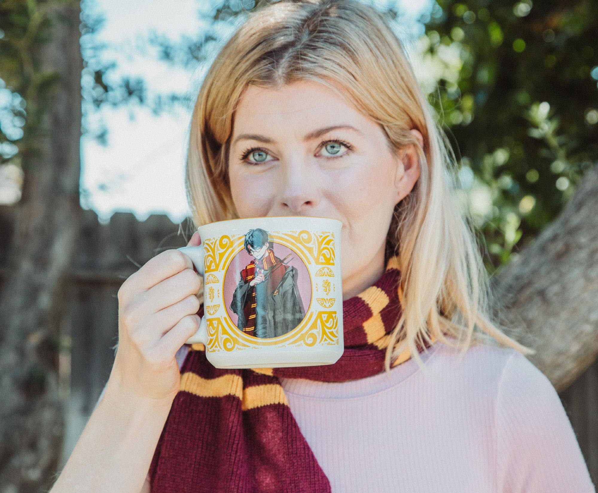 Alt View 4. Silver Buffalo - Harry Potter Anime Style Ceramic Camper Mug | Holds 20 Ounces - Red.