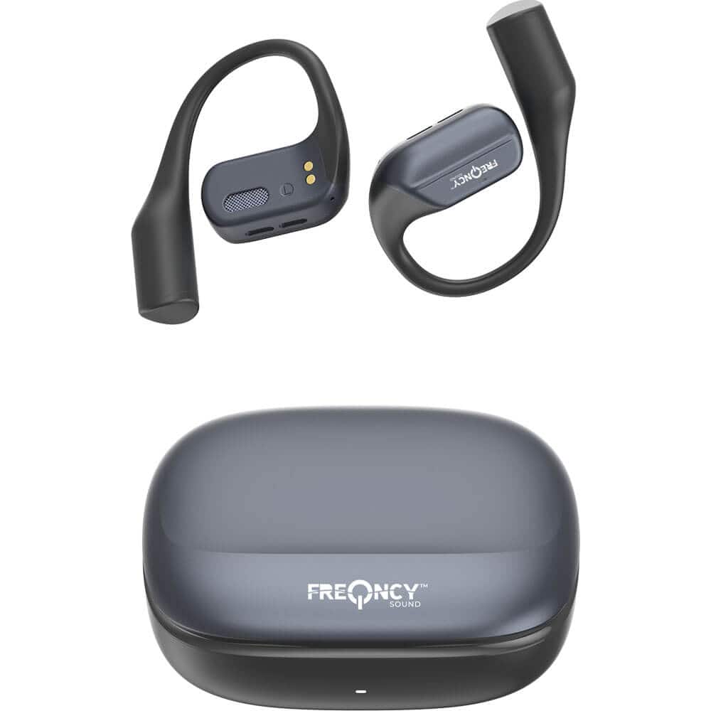 Freqncy Sound - FQ1100BK Open-Ear True Wireless Bluetooth Stereo Earbuds - Black