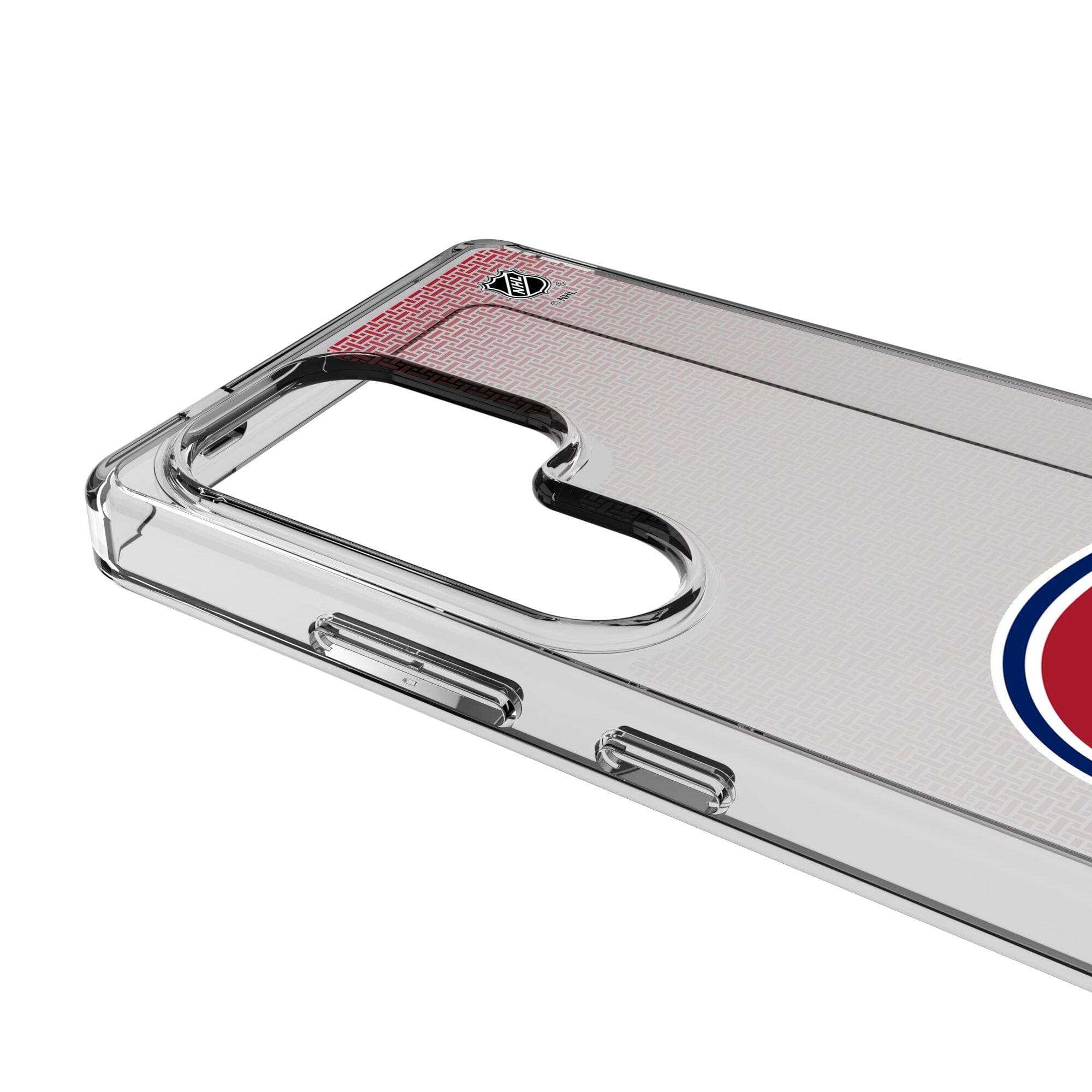 Alt View 2. Keyscaper - Montreal Canadiens Linen Logo Galaxy Clear Case - S24 - Multicolor.