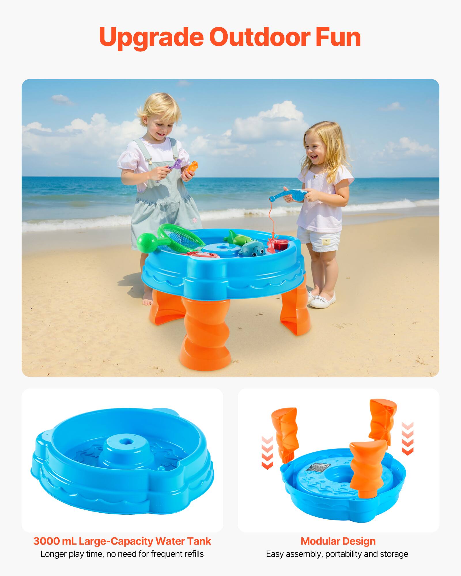 Upgrade Outdoor Fun

- 3000 mL Large-Capacity Water Tank: Longer play time, no need for frequent refills
- Modular Design: Easy assembly, portability, and storage