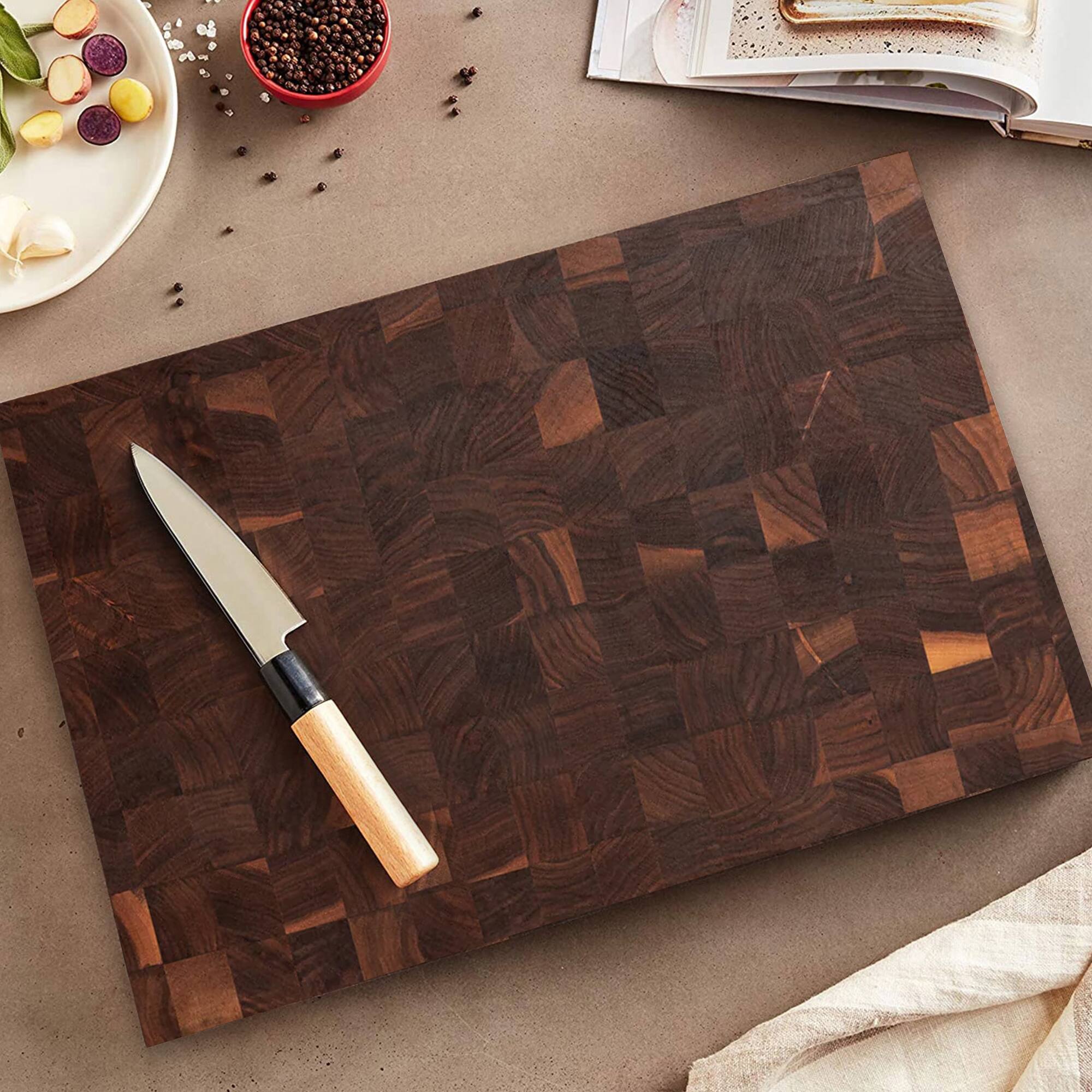 Alt View 7. John Boos - John Boos Walnut Wood Edge Grain Reversible Cutting Board, 18 x 12 x 1.75 Inches - Dark brown.