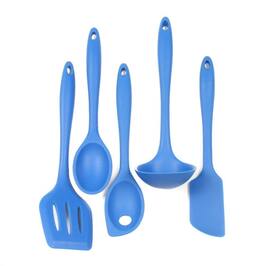 Chef Craft - 5 Piece Premium Silicone Kitchen Tool and Utensil Set - Blue