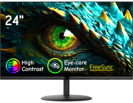 24" High Contrast Eye-care Monitor with FreeSync