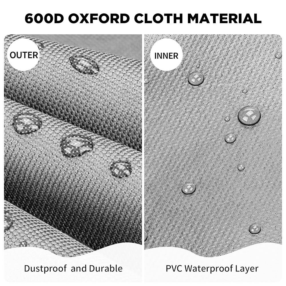 600D OXFORD CLOTH MATERIAL

OUTER
Dustproof and Durable

INNER
PVC Waterproof Layer