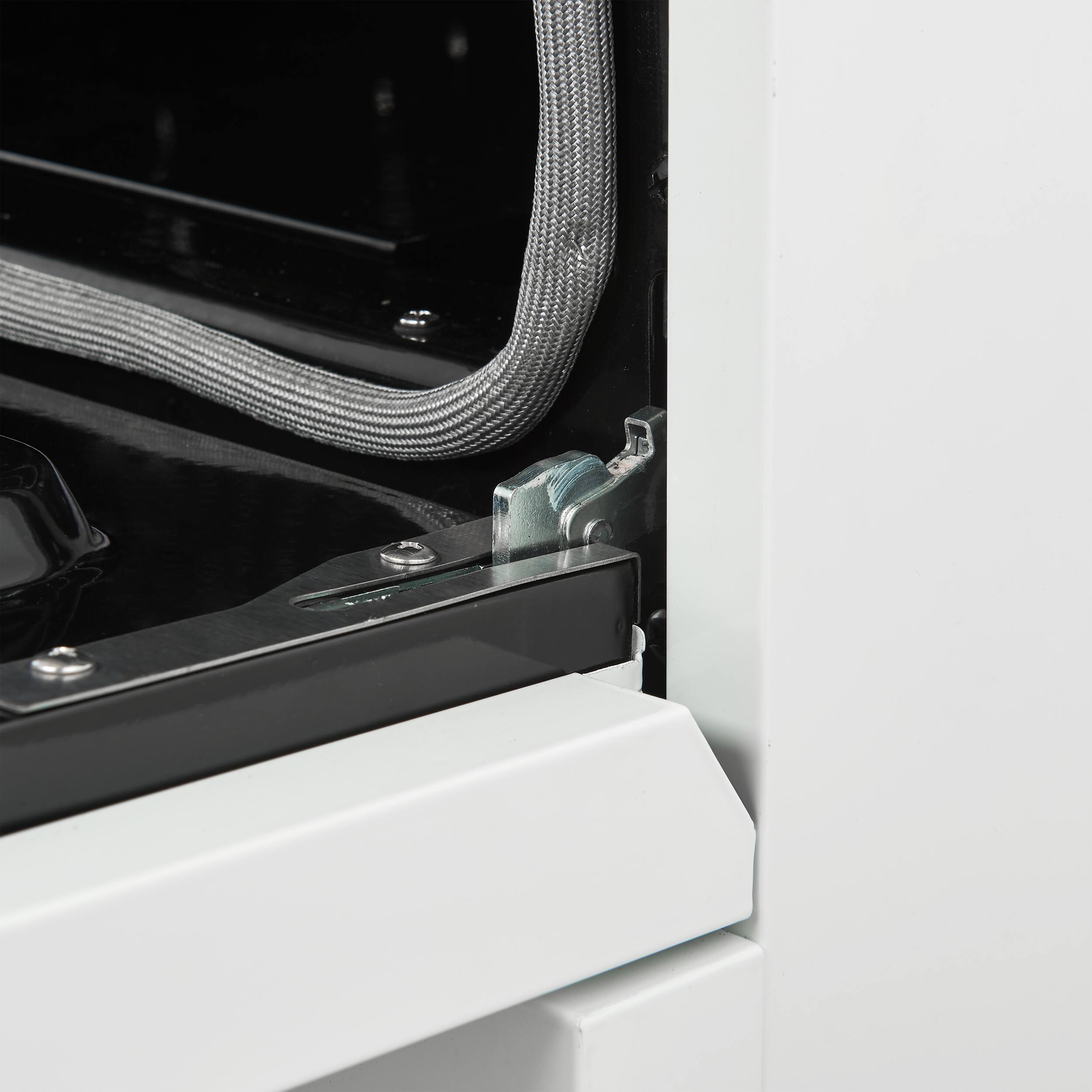 Alt View 8. Forno Appliances - Paolo 4.38 cu. ft. Freestanding Electric True Convection Range with Warming Zone - White.