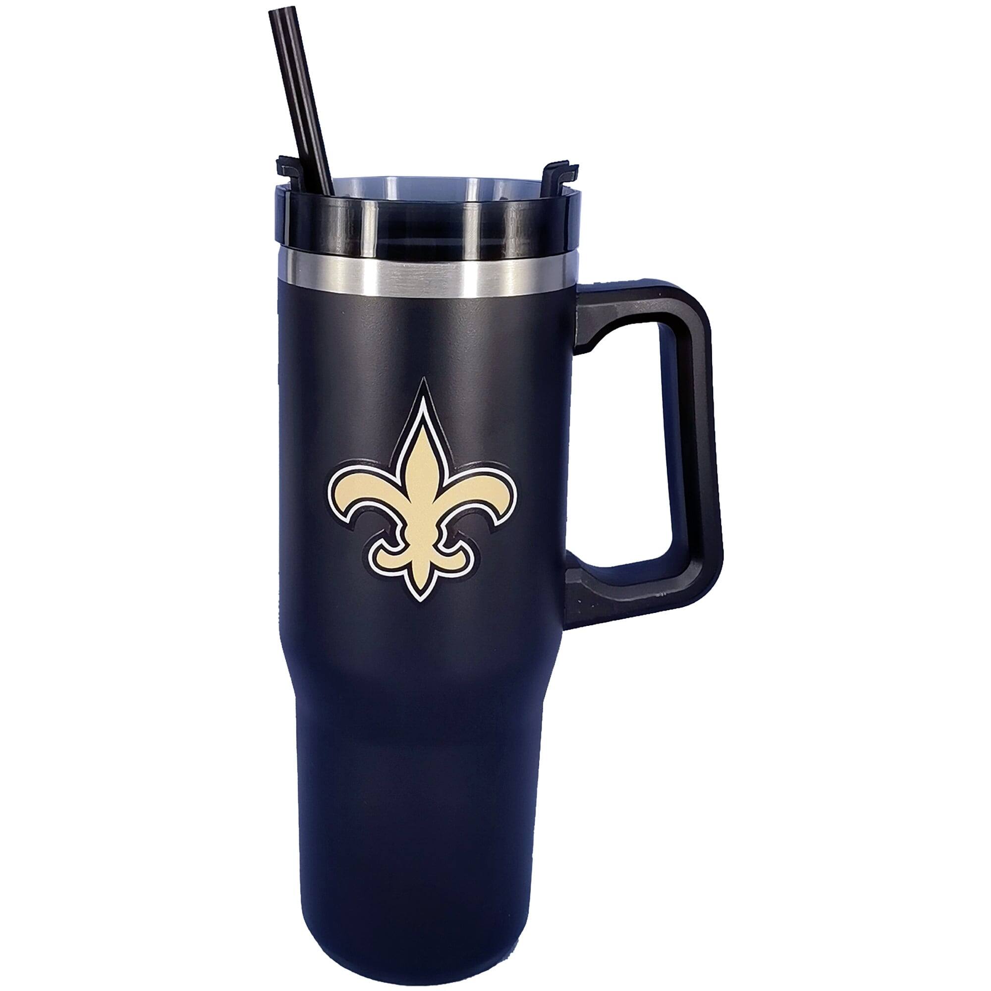 Alt View 1. Pegasus - New Orleans Saints 60" x 70" Logo Blanket and 30oz Stainless Steel Tumbler Combo - Multicolor.