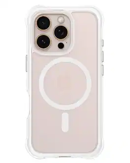 Ornarto - Air Case for iPhone 16 Pro Clear, Compatible with MagSafe, Military-Grade Drop Protection Cover - White