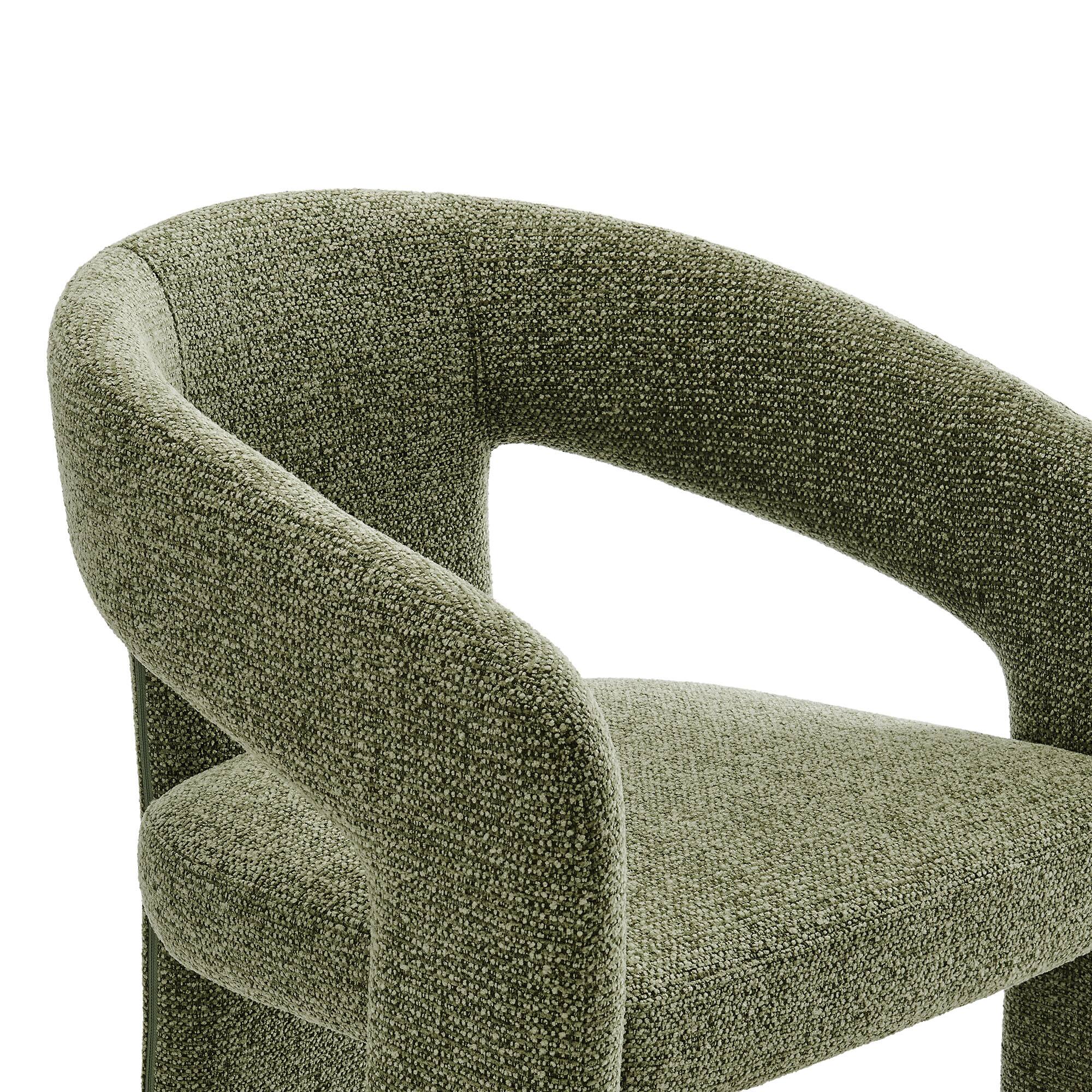 Alt View 4. Modway - Oslo Barrel Fabric Upholstered Dining Accent Chair by Modway - Green.
