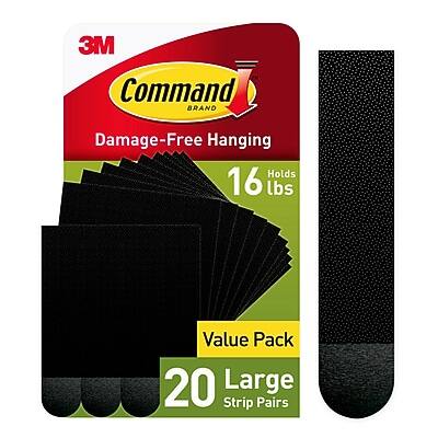3M Command Brand Damage-Free Hanging  
Holds 16 lbs  
Value Pack  
20 Large Strip Pairs