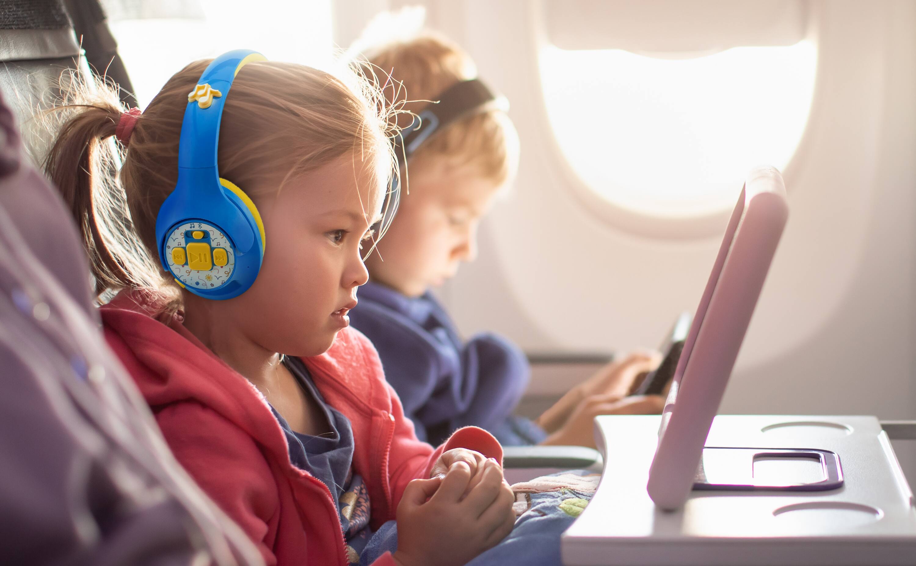 Alt View 1. eKids - eKids Ms Rachel Bluetooth Headphones for Kids, Wireless Headphones with Built-in Nursery Rhymes - Blue.