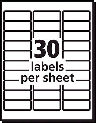 30 labels per sheet