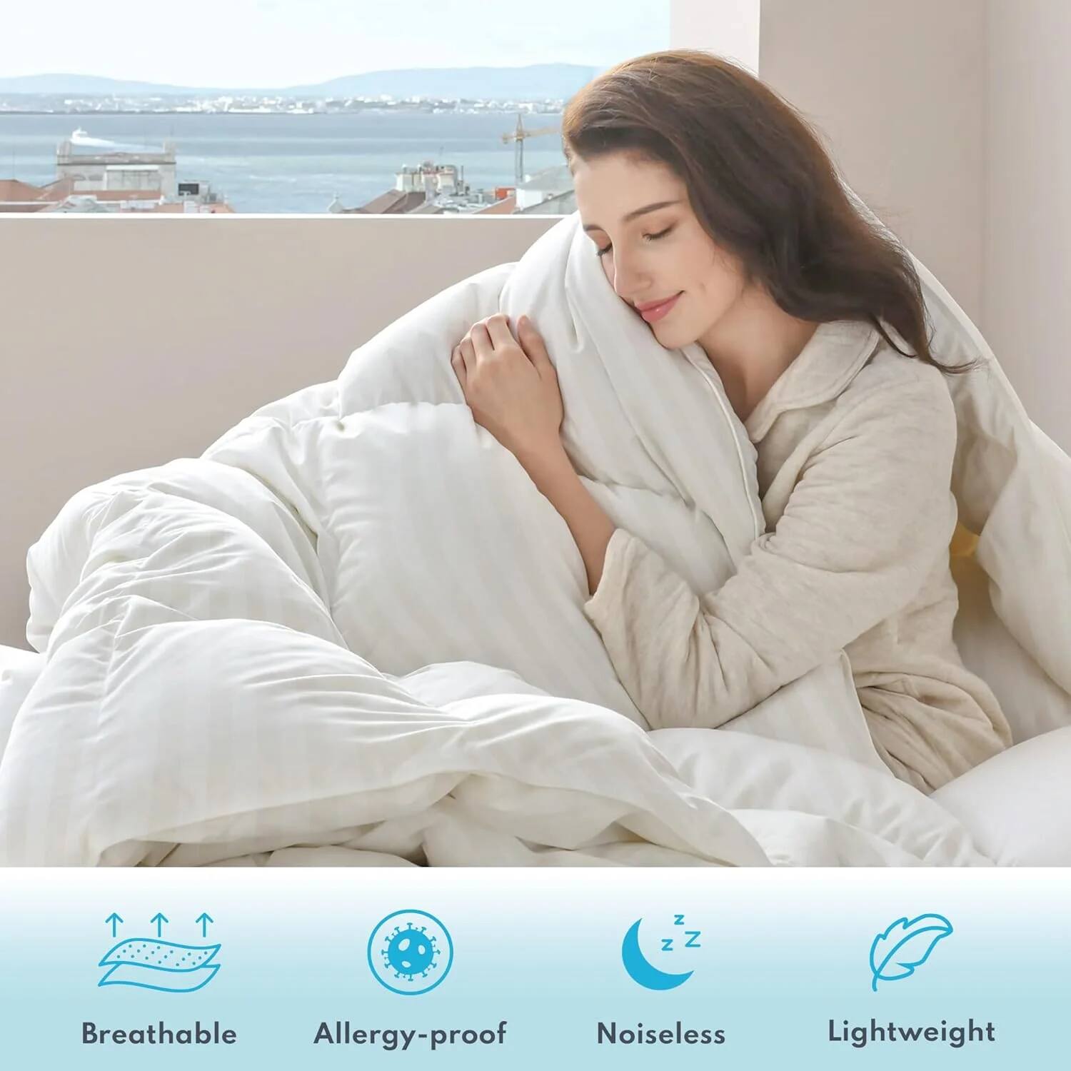 - Breathable
- Allergy-proof
- Noiseless
- Lightweight