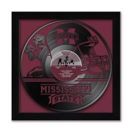 Sporticulture - Mississippi State Bulldogs Framed 13" x 13" Vinyl Record Art Print - Maroon