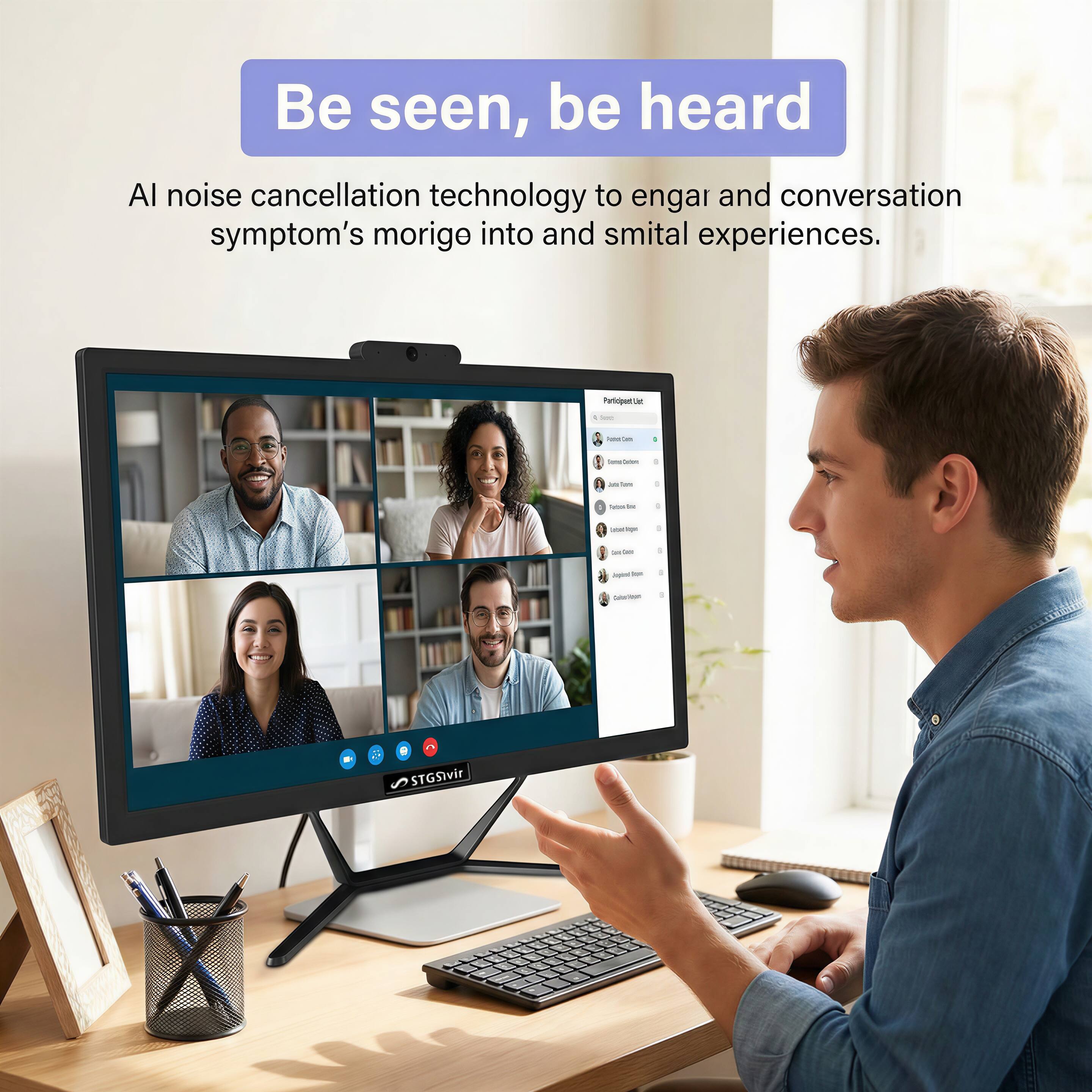 Be seen, be heard

AI noise cancellation technology to engage and conversation symptom's morige into and smital experiences.