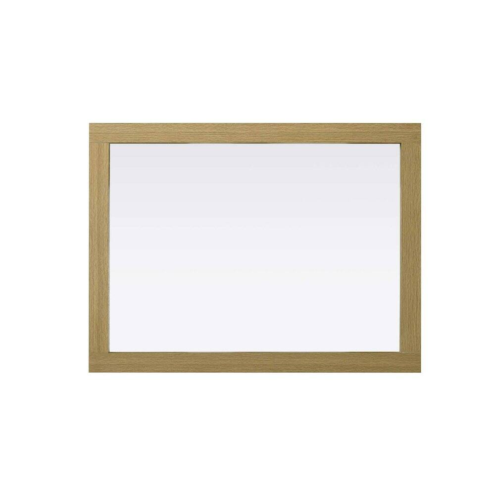 Alt View 1. Elegant Kitchen and Bath - Noah Wooden Rectangle Mirror 27 x 36 in Honey Brown - Honey Brown.