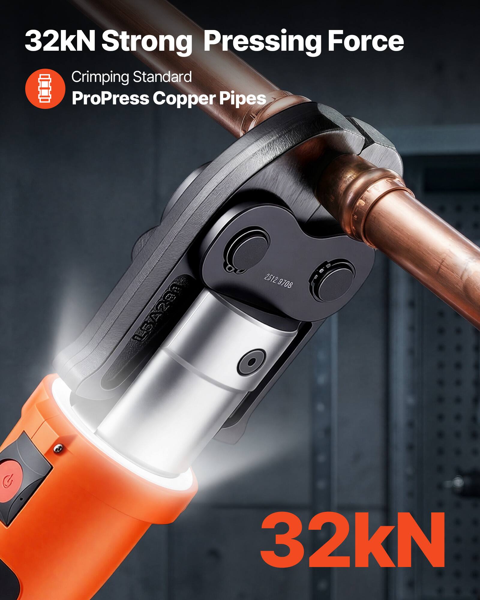 32kN Strong Pressing Force  
Crimping Standard  
ProPress Copper Pipes  
LBA230F 2512 9708  
32kN