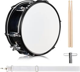 Winado - 12" x 5.5" Snare Drum Kit, Snare Drum Set for Students with Premium Material, Excellent Sound, Classic Appearance (Black