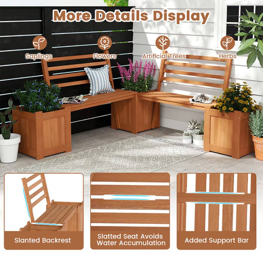 More Details Display

- Saplings
- Flowers
- Artificial Trees
- Herbs

- Slanted Backrest
- Slatted Seat Avoids Water Accumulation
- Added Support Bar
