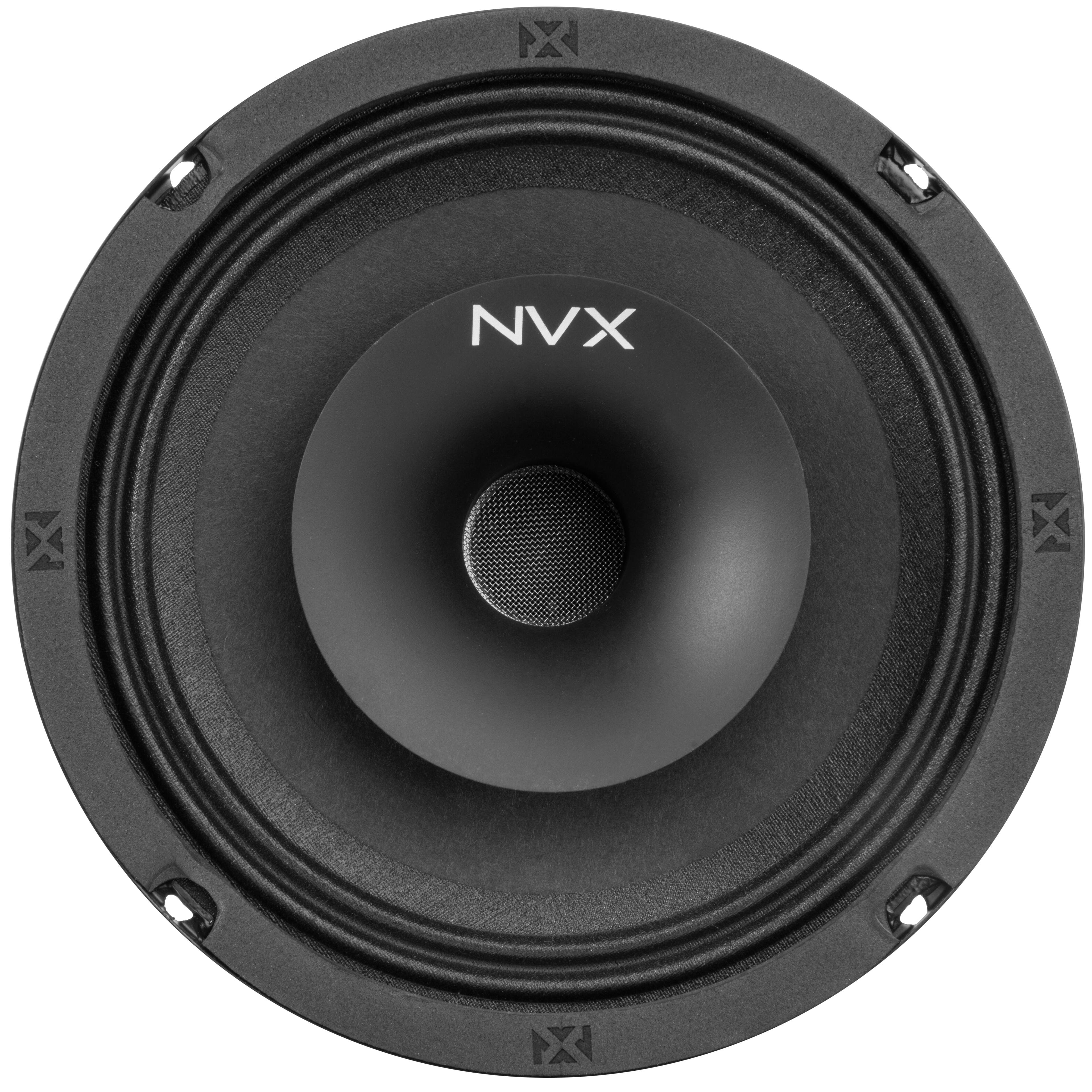 Back. NVX - VPRO65HS (Sold Individually) 350W Peak (175W RMS) 6.5in V-Series Pro Shallow 2-Way Coaxial Loudspeaker with Horn Tweeter.