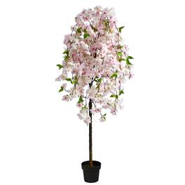 BreeBe - 5' Cherry Blossom Artificial Tree - White