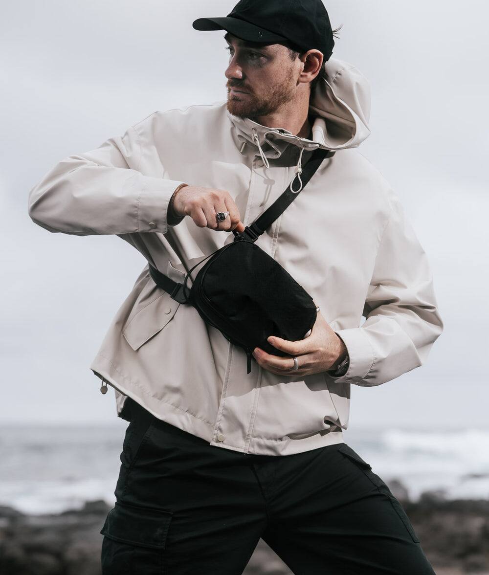 Alt View 9. ALPAKA - Metro Sling V2 1.5L Crossbody Sling Bag, Travel EDC Shoulder Bag, 6 Sleeves, YKK AquaGuard Zippers - Black Ultradyne 100D.