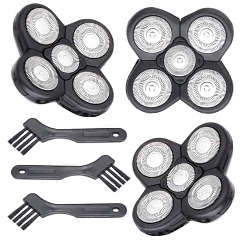 DORLUKFU - 3 Pack Blades Refills Compatible with Freebird Shaver, 5 Blades Shaver Replacement Head for Bald Men, Electric Razor