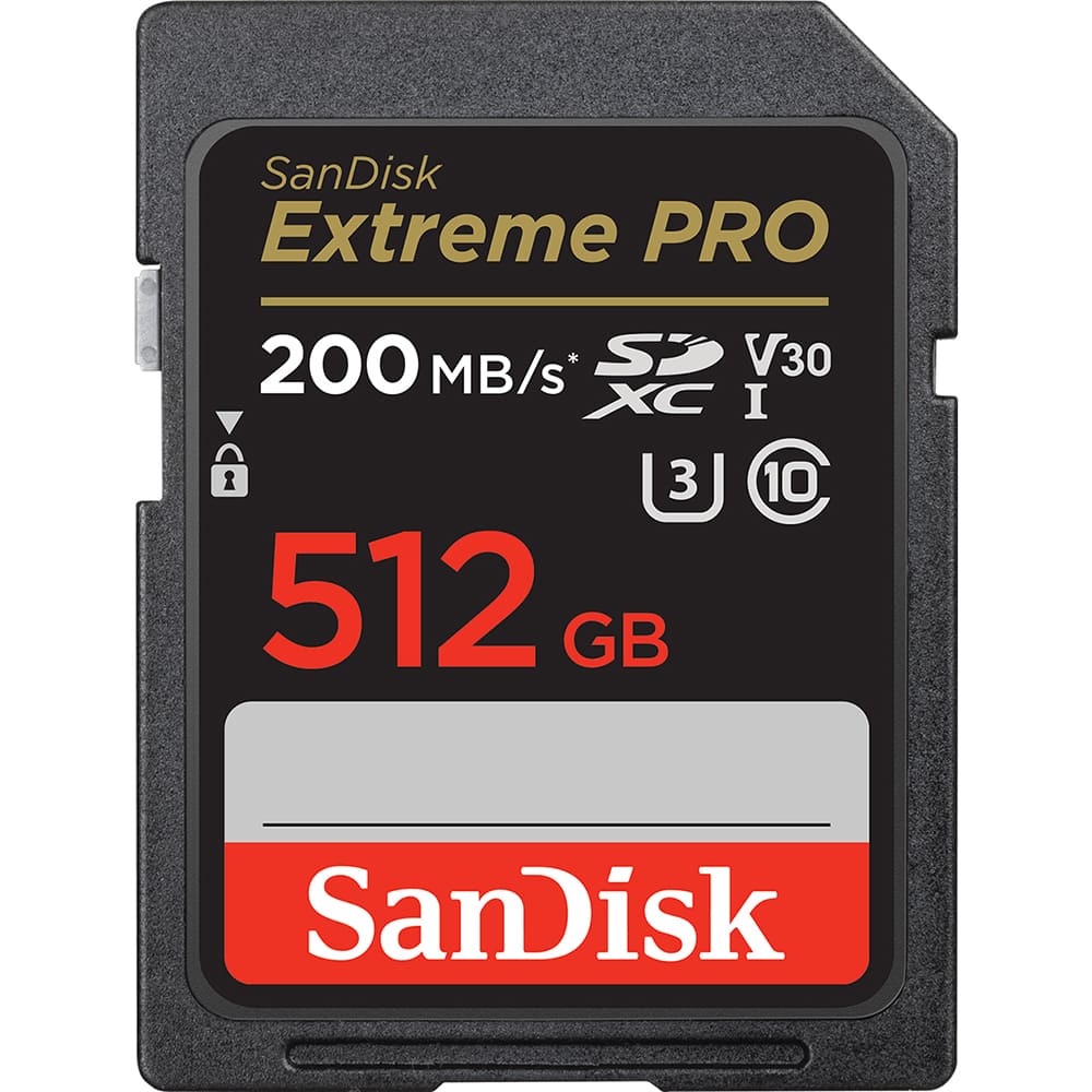 SanDisk - 512GB Extreme PRO SD UHS-I Memory Card V30 SDSDXXD-512G-GN4IN