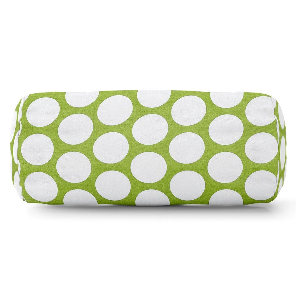 Majestic Home - Bolster Pillow Polka Dot (Large) Hot - Green