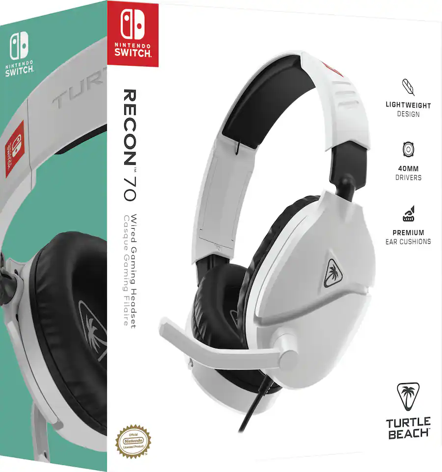 Turtle Beach Recon 70 Wired Over Ear Gaming Headset for Nintendo Switch ...