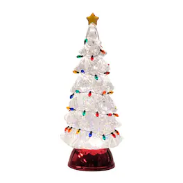 BreeBe - LED Christmas Tree with Holiday Lights 11.5"H - White, Red, Green